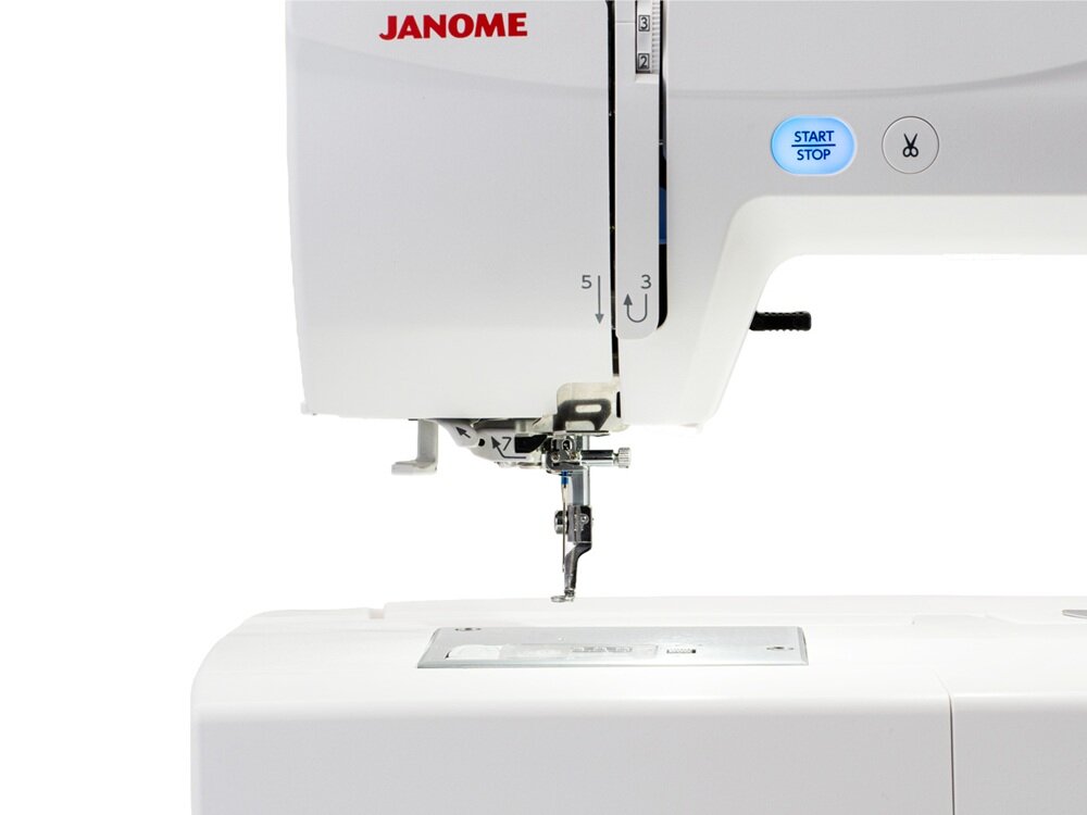 Hafciarka JANOME MC100E bez dodatkowego oprogramowania, ustawienia na ekranie, oszczędność czasu