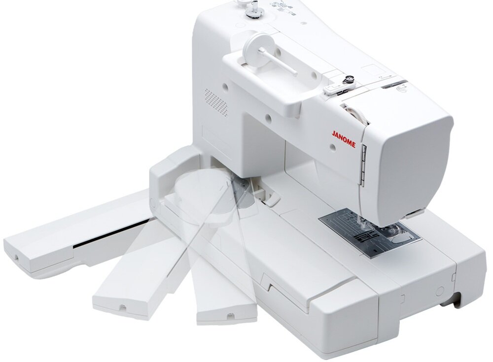 Maszyno-hafciarka JANOME MC1000 bogaty zestaw, wsparcie róznych realizacji, od małych do dużych projektów