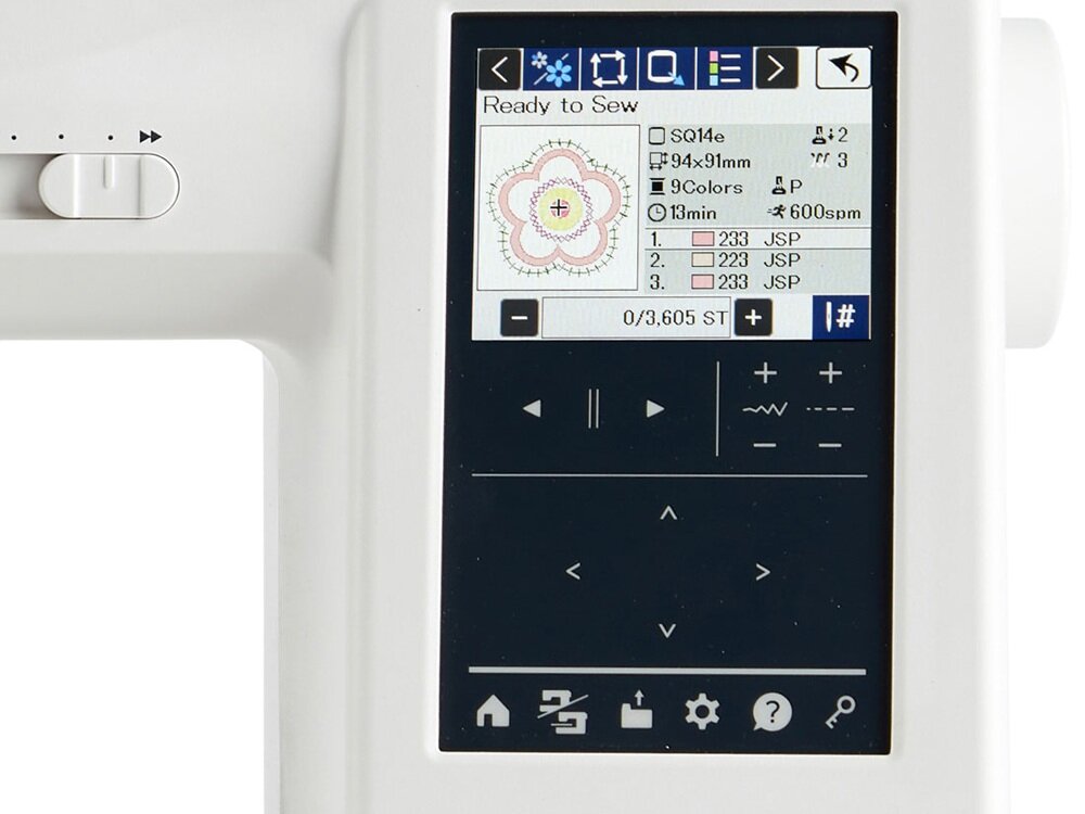 Maszyno-hafciarka JANOME MC1000 przełączenie między szyciem a haftem, różne techniki, bez przerw