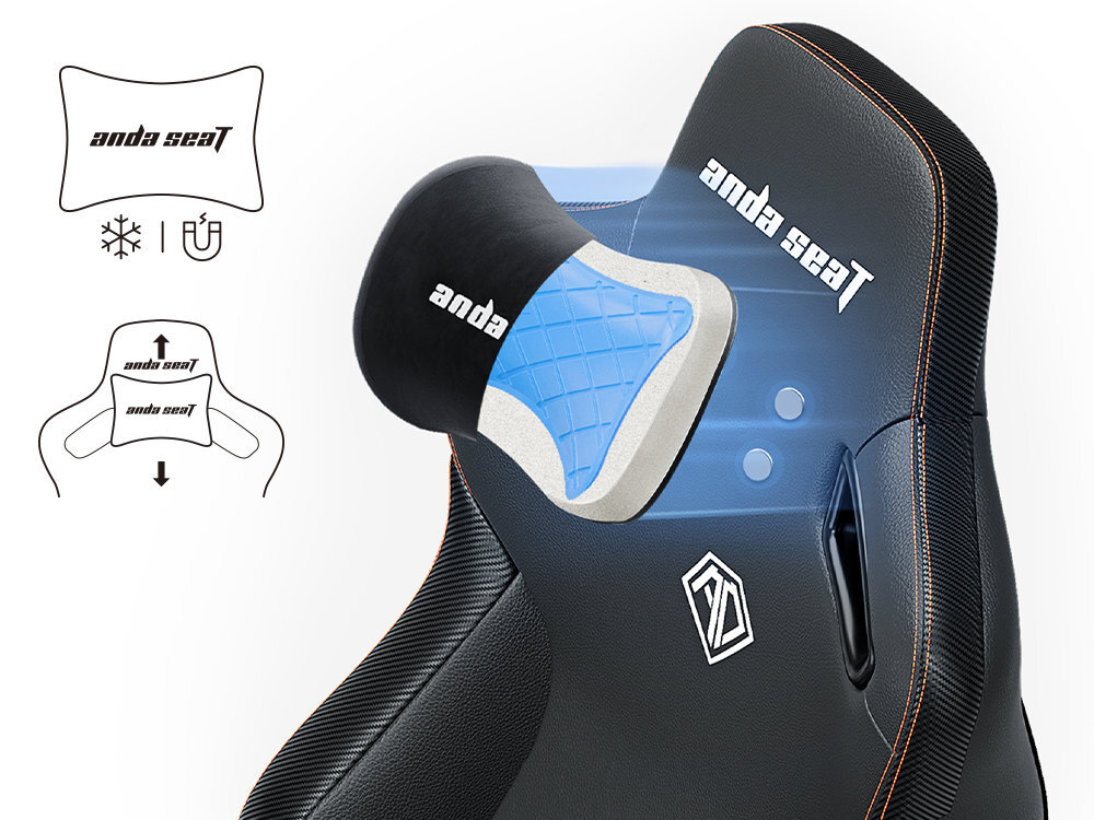 ANDA SEAT Kaiser 3 Poduszka pianki Memory Foam Chłodzący żel mocowaniu na magnes