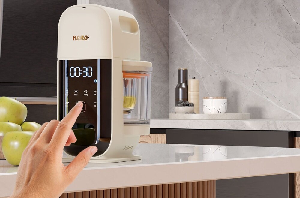 Urządzenie do gotowania dla niemowląt NENO Oro czytelny i dotykowy panel, szybki wybór funkcji, bez zbędnych kliknięć