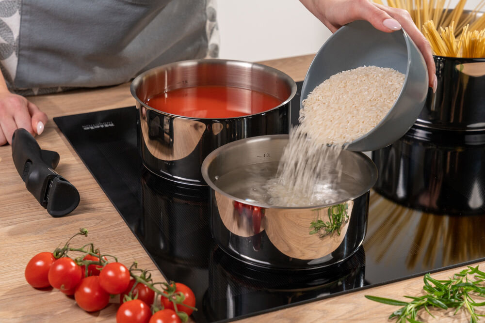 Zestaw garnków GÖTZE & JENSEN SPS925 (4 elementy) równomierne nagrzewanie profilowane krawędzie