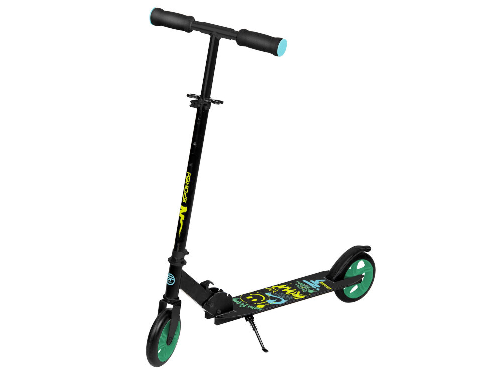 Hulajnoga SPOKEY Notus Czarny stopka wytrzymala skladana w centralnym punkcie ciezkosci