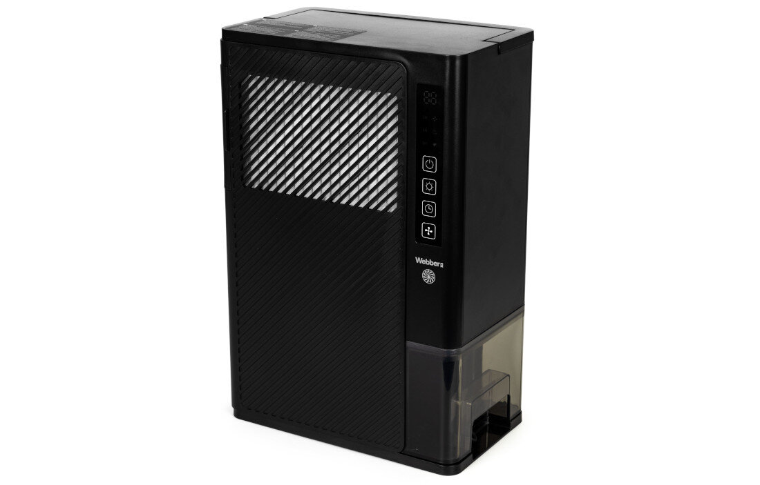 Osuszacz WEBBER Glarus DEX1 Bezpieczeństwo i kontrola Timer zaplanowanie czasu pracy Automatyczne wyłączenie sygnał napełnienia zbiornika  ochrona Funkcja auto-defrost