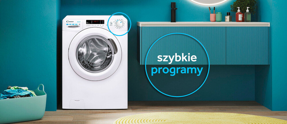 Pralko-suszarka CANDY CSWS 4852DWE/1-S szybkie pranie 14 minut ekspresowe pranie świeże ubrania