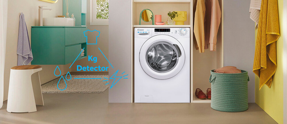 Pralko-suszarka CANDY CSWS 4852DWE/1-S Automatyczny dobór parametrów KG Detector Automatyka wagowa oszczędność