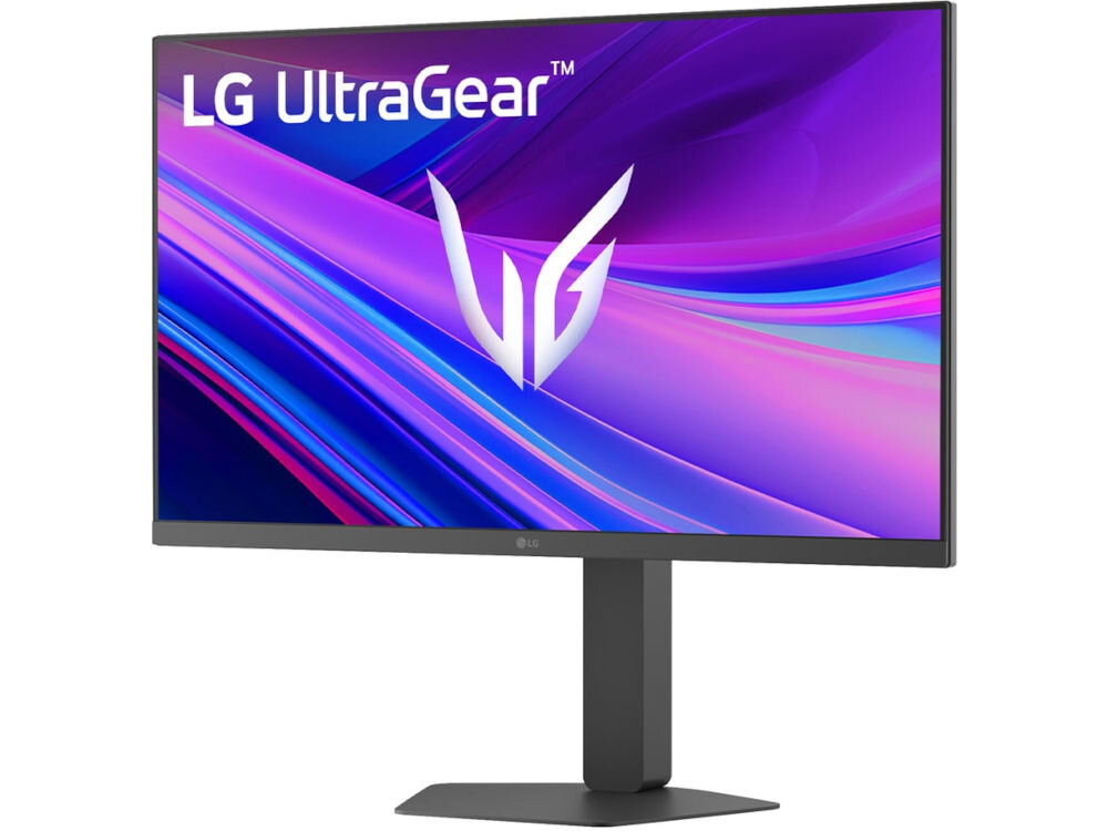 Monitor LG UltraGear 27G440A-B.AEU 27 cali 1920x1080px IPS 240Hz 1 ms [GTG] prezentacja monitora na białym tle pod kątem od przodu HDR10 naturalne światło wsparcie kreatywności