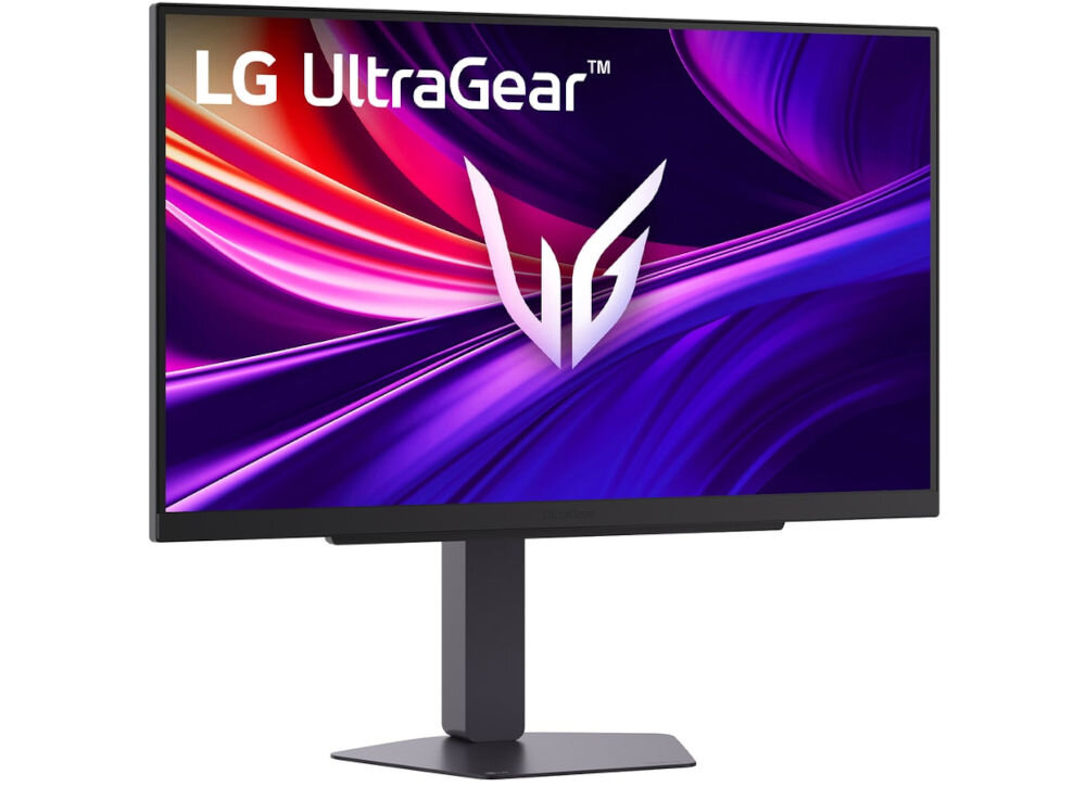 Monitor LG UltraGear 27G810A-B.AEU 27 cali 3840x2160px IPS 180Hz 1 ms [GTG] prezentacja monitora pod kątem na białym tle 95% DCI-P3 wierne odwzorowanie kolorów
