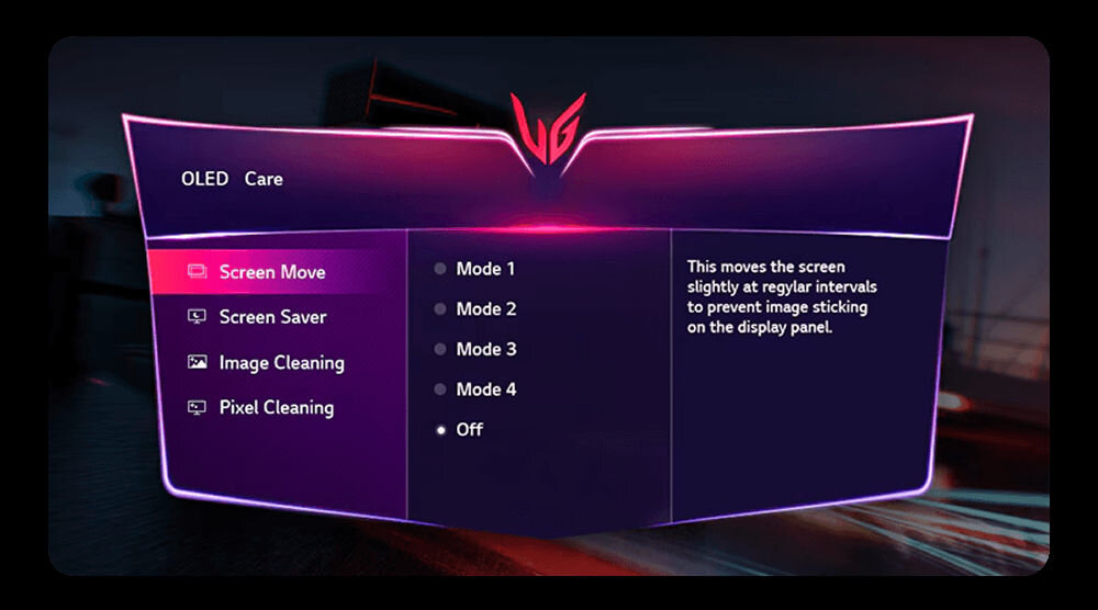 Monitor LG UltraGear 27GX704A-B.AEU 26.5 cala 2560x1440px 240Hz 0.03 [GTG] otwarte okno funkcji OLED Care, ochrona matrycy, zapobieganie powidokom, trwałość obrazu
