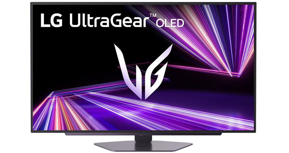 Monitor LG UltraGear 27GX704A-B.AEU 26.5 cala 2560x1440px 240Hz 0.03 [GTG] prezentacja monitora od przodu na białym tle 98,5% DCI-P3 wierne odwzorowanie kolorów