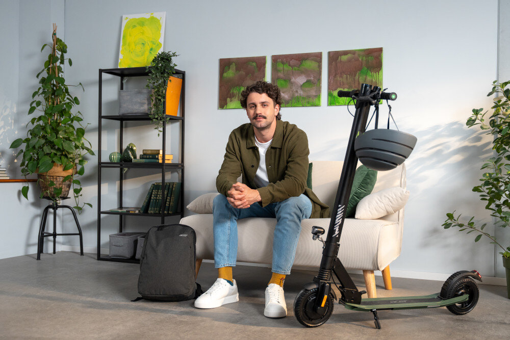 Hulajnoga elektryczna ACER Series 1 Advance 23 km 250 W Amortyzacja 8.5 Czarny ekologiczy srodek transportu