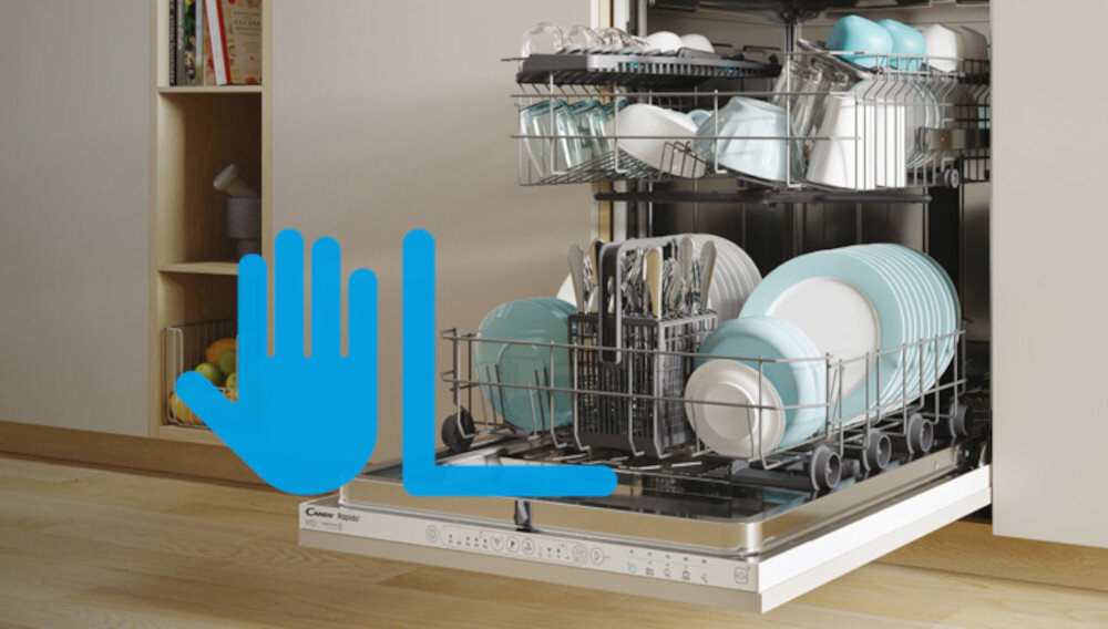 Zmywarka CANDY CI 3E7L0W zabezpieczenie szuflad