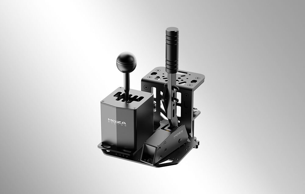 Uniwersalna płyta montażowa MOZA Racing RS089 Płyta montażowa Moza zainstalowana w skrzyni biegów jednoczesne zamocowanie dwóch urządzeń drążek zmiany biegów hamulec ręczny regulacja wysokości dopasowanie do różnych konfiguracji