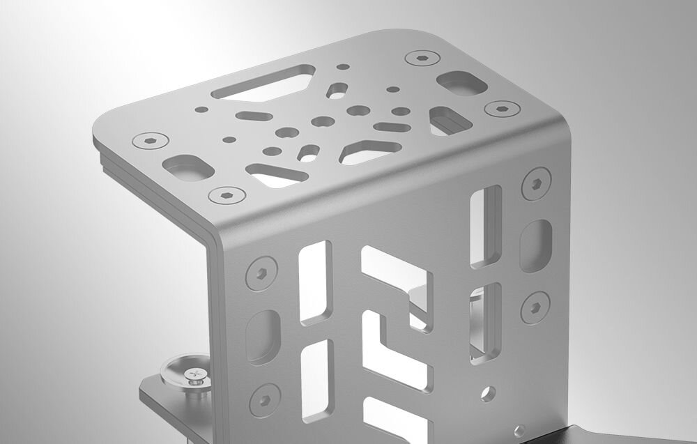 Uniwersalna płyta montażowa MOZA Racing RS089 Górna część płyty montażowej Moza Racing kompatybilność specjalne otwory montażowe MOZA flight sim