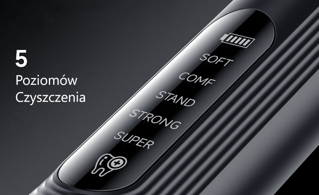 Skaler do zębów EXTRALINK Ultradźwiękowy CS-02 5 poziomów intensywności dopasowanie moc działanie do wrażliwości zębów i dziąseł delikatne czyszczenie mocne usuwanie twardych osadów