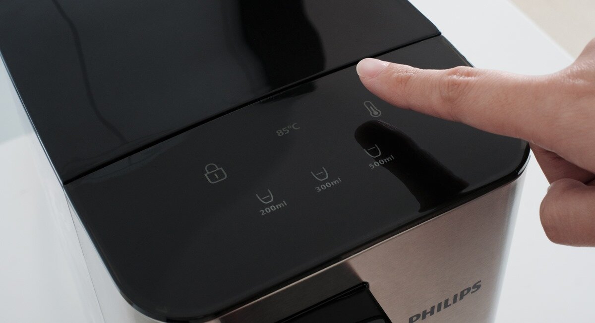 Wybór objętości wody Dystrybutor wody Philips