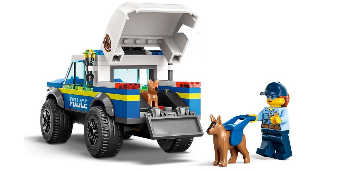 LEGO City Szkolenie psów policyjnych w terenie 60369 dziecko kreatywność zabawa nauka rozwój klocki figurki minifigurki jakość tradycja konstrukcja nauka wyobraźnia role jakość bezpieczeństwo wyobraźnia budowanie pasja hobby funkcje instrukcja aplikacja LEGO Builder