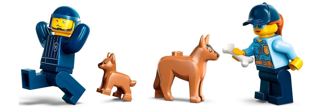 LEGO City Szkolenie psów policyjnych w terenie 60369 dziecko kreatywność zabawa nauka rozwój klocki figurki minifigurki jakość tradycja konstrukcja nauka wyobraźnia role jakość bezpieczeństwo wyobraźnia budowanie pasja hobby funkcje instrukcja aplikacja LEGO Builder