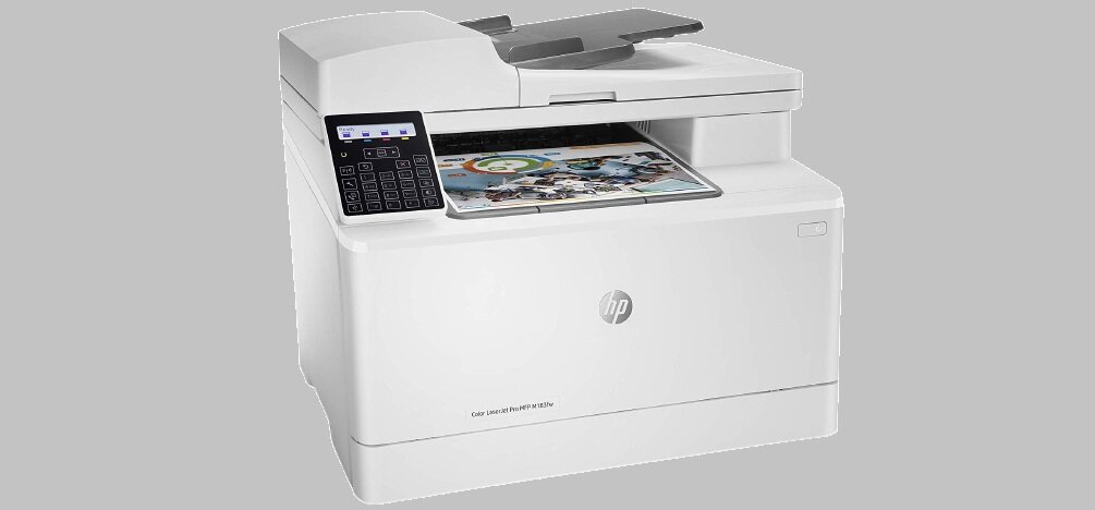 Urządzenie HP LaserJet Pro MFP M183fw drukowanie skanowanie kopiowanie tusz jakość kolor czerń zbiornik przyciski płynność oszczędność wymiary Rozdzielczość druku Szybkie wybieranie Rozjaśnianie Przyciemnianie