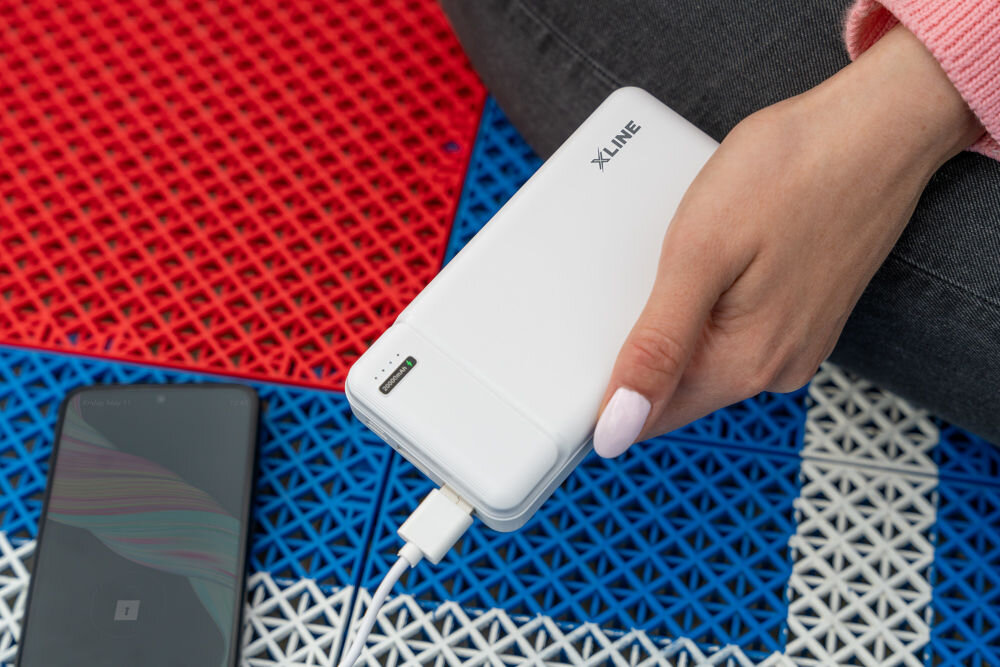 Powerbank XLINE XPB220W 20000 mAh Biały pojemnosc quick charge power delivery
