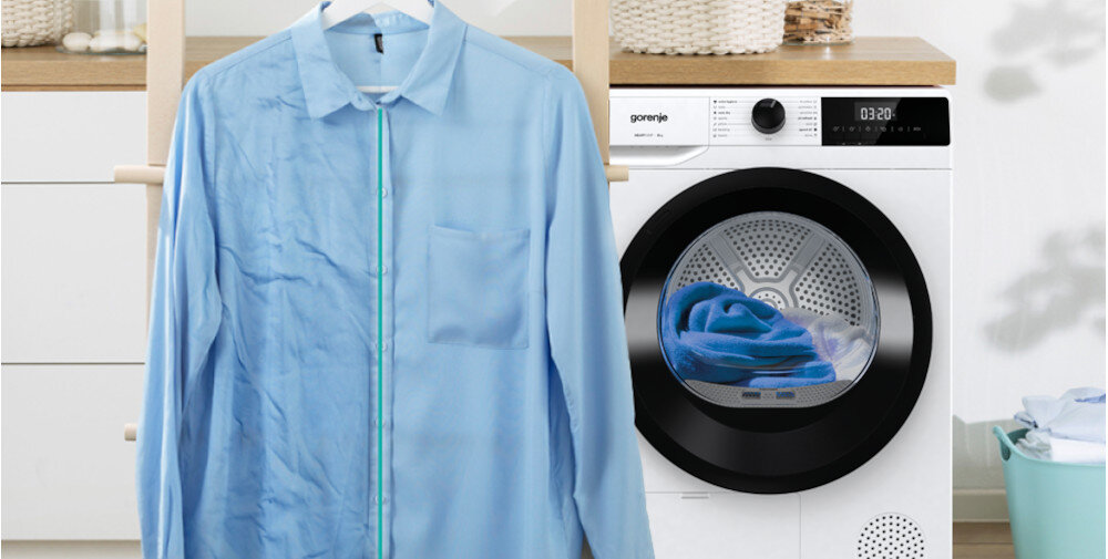 Suszarka GORENJE DHNE82 PL mniej zagnieceń Anti Crease żebra 3d wygładzanie ubrań