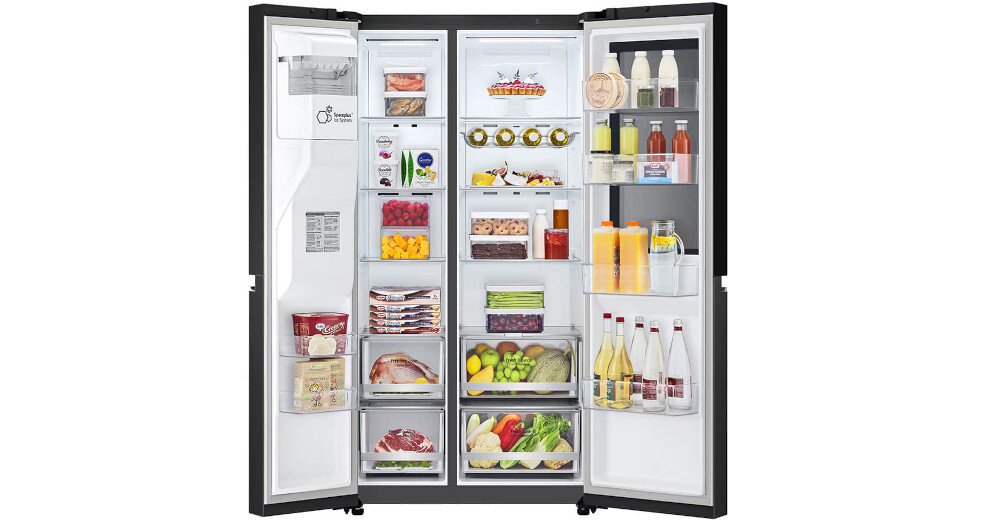 LODÓWKA LG GSGV80EPLL MULTI DOOR 179CM CZARNY MAT PODAJNIK WODY Oświetlenie LED światło jasność