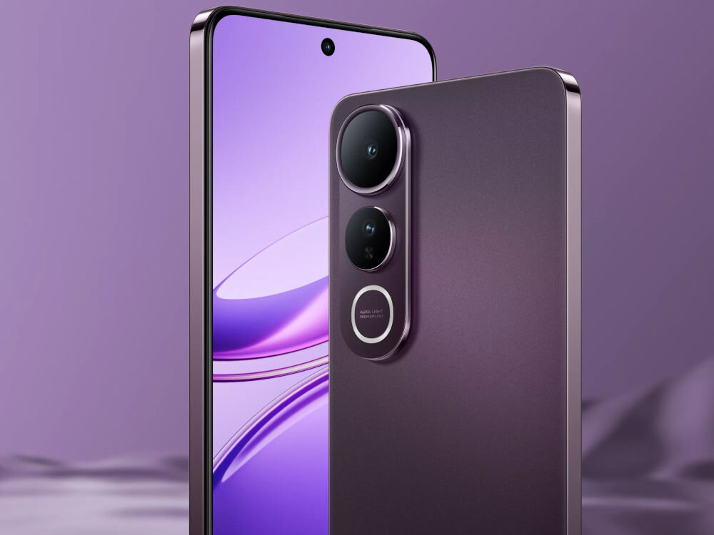 Smartfon VIVO V50 Lite 8/256GB smartfon na tle dopasowanym kolorystycznie