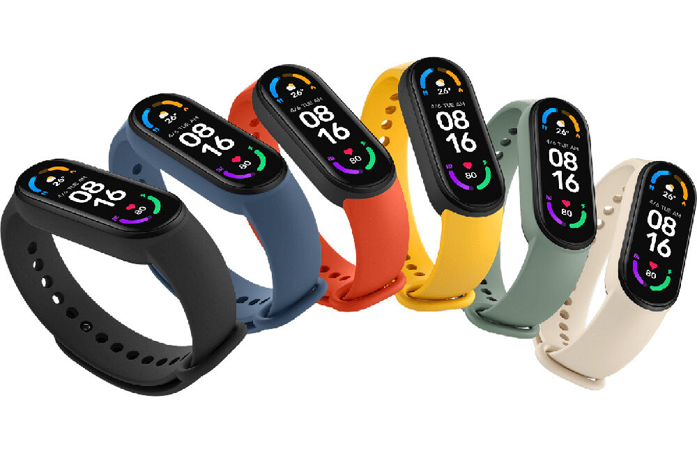 OPASKA XIAOMI MI BAND 6 CZARNA monitoring stresu PAI ćwiczenia