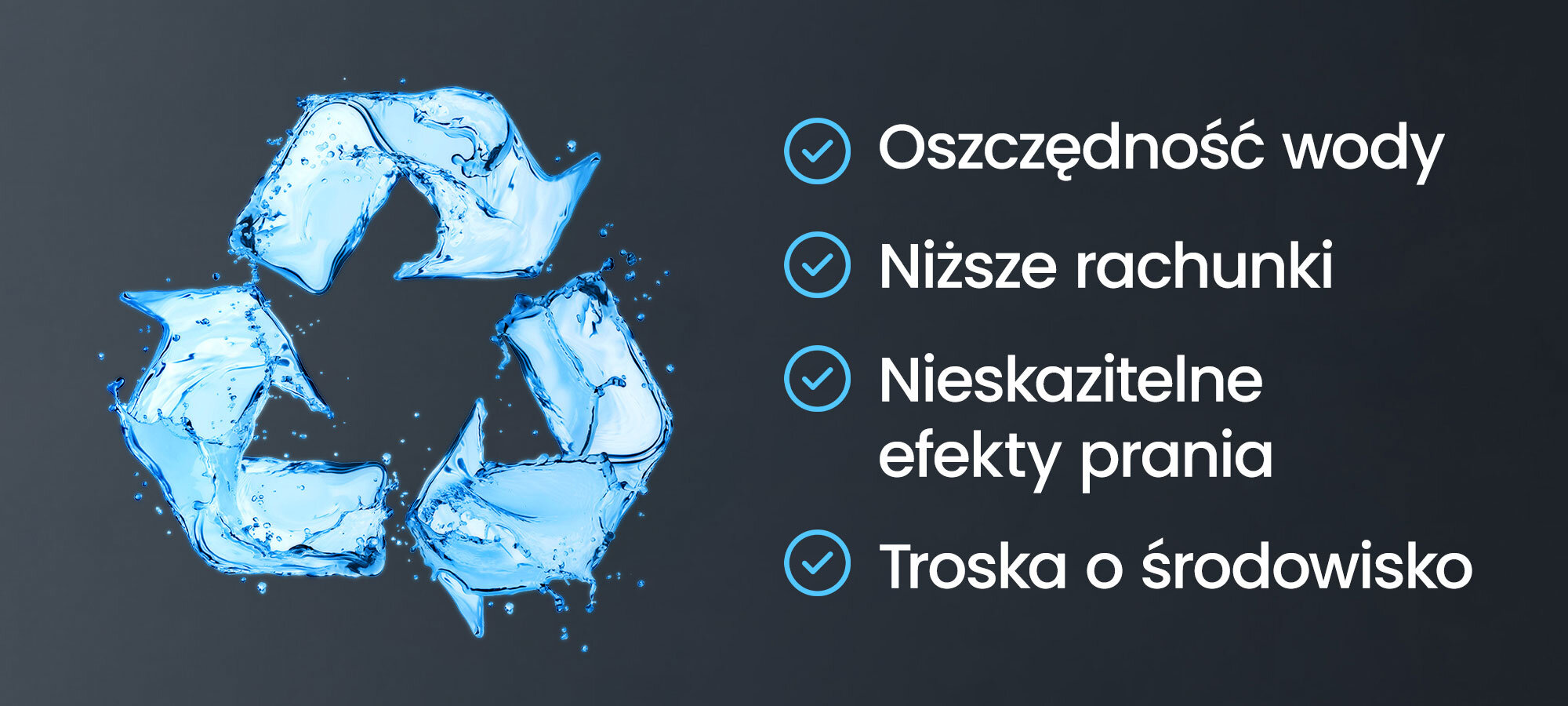 PRALKA BEKO B5WFT694111WBPBB wizualizacja oszczędność wody Save-Water niższe rachunki ochrona środowiska komfort użytkowania