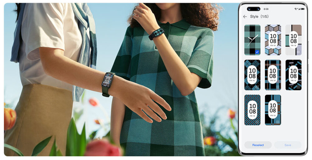 Smartband HUAWEI Band 8 ekran bateria czujniki zdrowie sport pasek ładowanie pojemność rozdzielczość łączność sterowanie krew puls rozmowy smartfon aplikacja