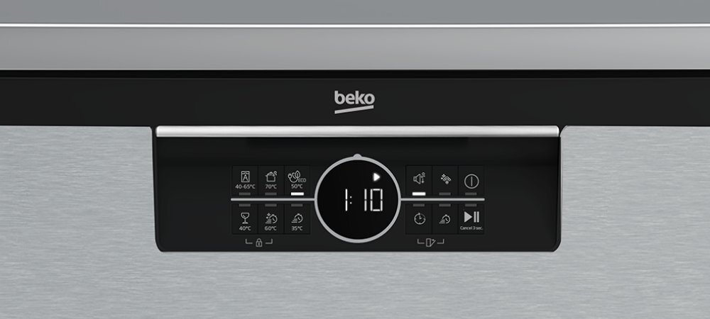 Zmywarka BEKO BDFN26440XP dotykowy panel sterowanie szybko intuicyjnie