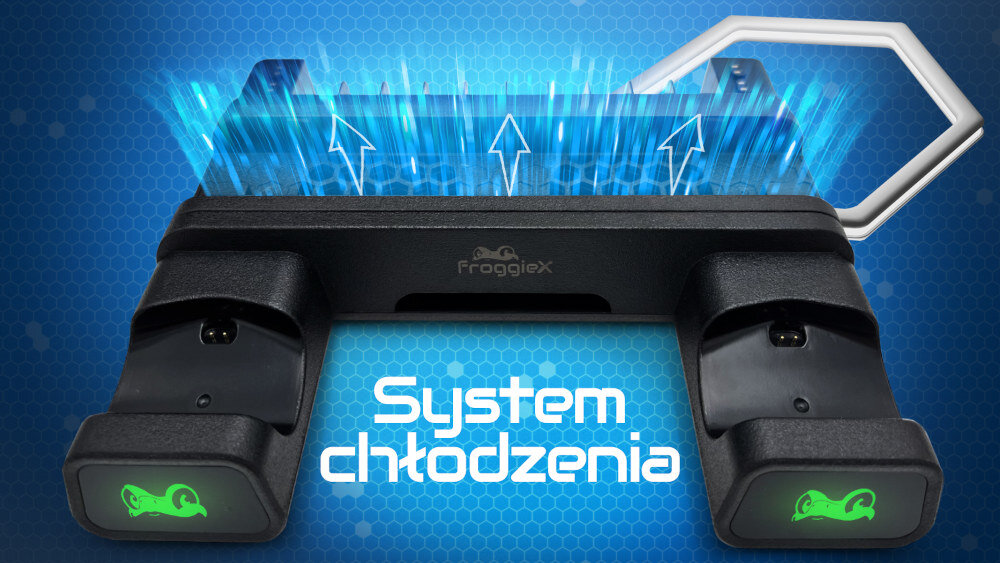 Podstawka chłodząco - ładująca FROGGIEX do PS4 - regulacja