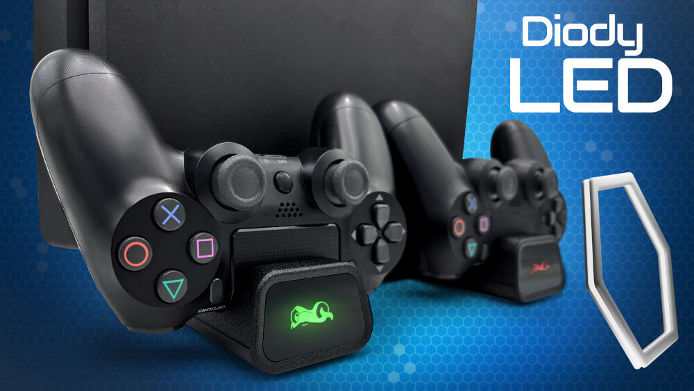 Podstawka chłodząco - ładująca FROGGIEX do PS4  - poziom naładowania