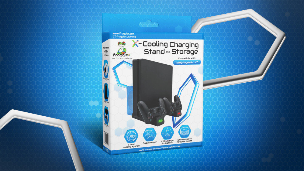 Podstawka chłodząco - ładująca FROGGIEX do PS4  - zestaw