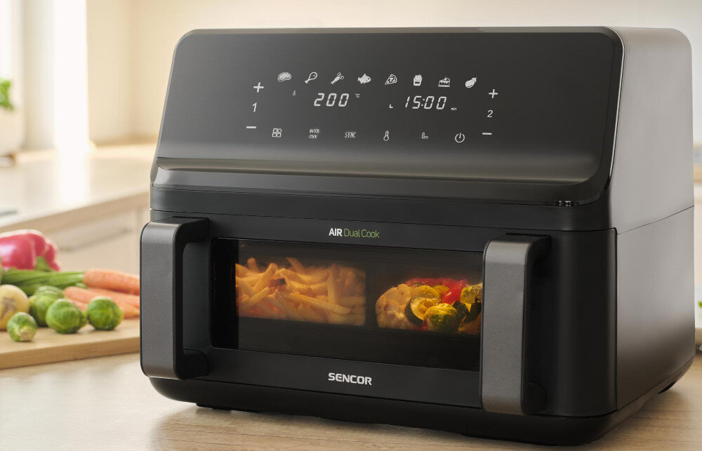 Air Fryer Frytkownica beztłuszczowa SENCOR SFR 9650BK Bezpieczne użytkowanie Automatyczne wyłączanie ochrona