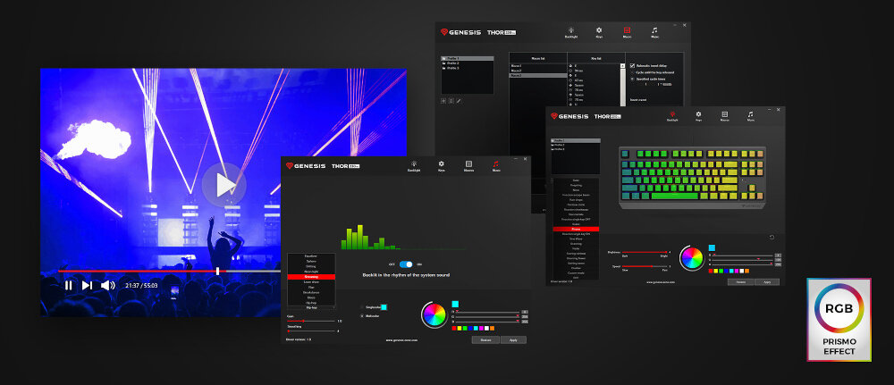 Klawiatura GENESIS Thor 230 TKL oświetlenie Prismo Effect