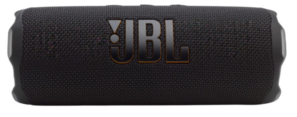 Głośnik mobilny JBL Flip 7 Tomorrowland z Auracast — łączenie wielu głośników na imprezie, głośnik mobilny od frontu na białym tle