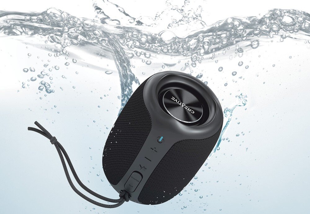 Głośnik mobilny CREATIVE Muvo Go dźwięk wysoka jakość brzmienie łączność połączenie ładowanie wizualne technologia barwy muzyka jakość brzmienie