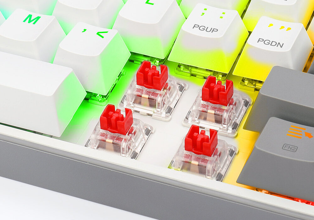 Klawiatura REDRAGON Fizz Pro K616 Hot Swap wytrzymałość modowanie szybkość wymiana garczy rgb wyposażenie