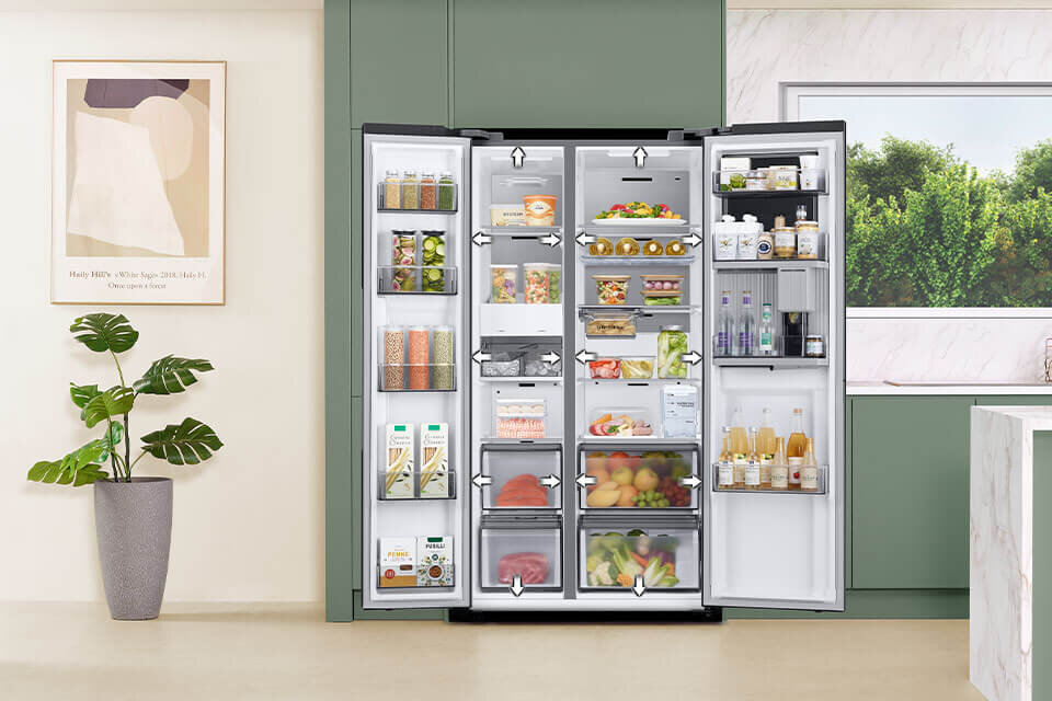  Więcej miejsca w lodówce - zapewnione przez technologię SpaceMax™