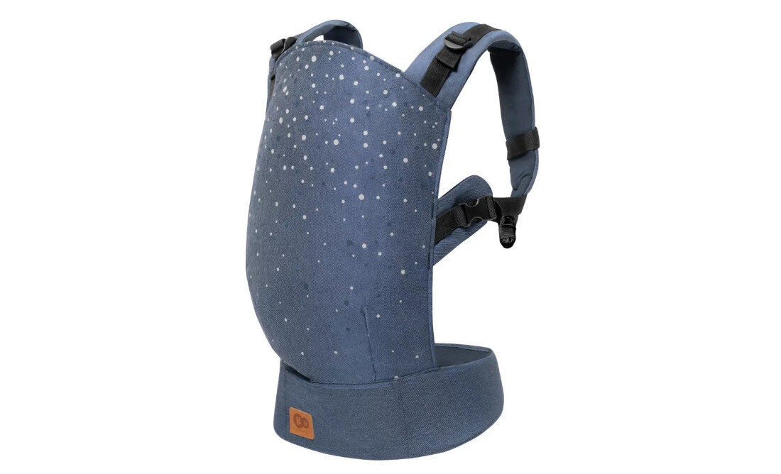 Nosidełko KINDERKRAFT Nino Confetti Granatowy Wysoka jakość materiałów  w 100% z miękkiej bawełny granatowy kolor z kolekcji Confetti prezentuje się estetycznie i stylowo