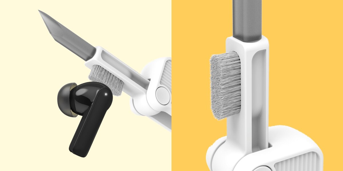 Zestaw czyszczący HAMA do słuchawek smartfonów i aparatów - Szerokie zastosowanie, czyszczenie słuchawek dokanałowych, dousznych, bezprzewodowych, nausznych oraz zestawów z mikrofonem, kadr na szczoteczke z włosem