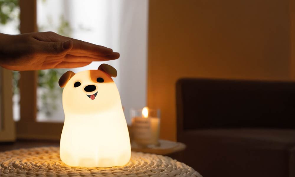 Lampka nocna INNOGIO GIO-163 Pies Dotykowa zmiana światła< 3 poziomy ciepła światła dopasowanie nastrój 30-minutowy timer automatycznie gasi lampkę