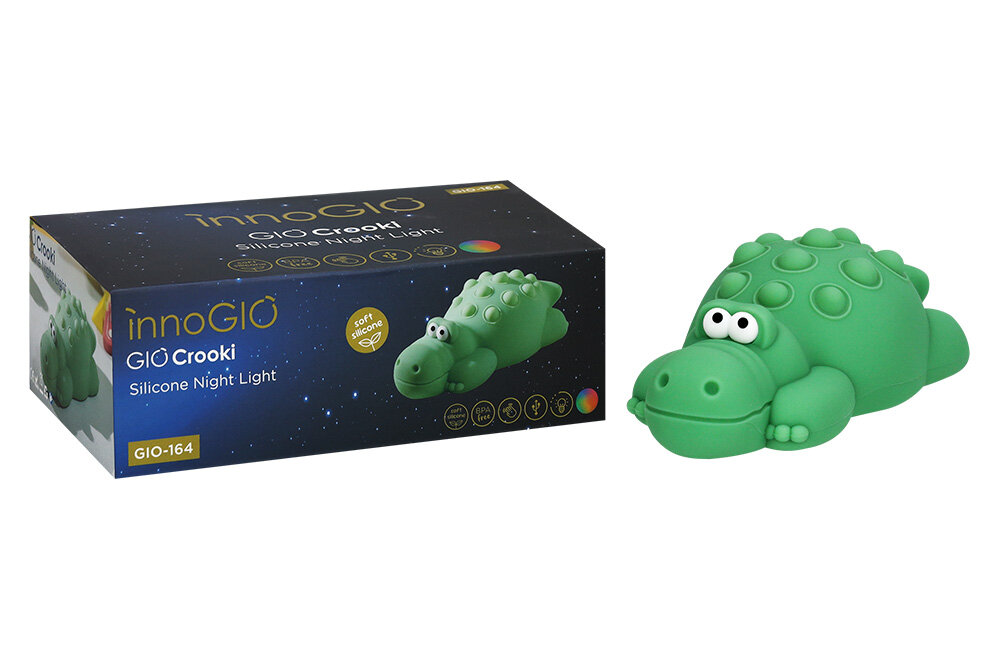 Lampka nocna INNOGIO GIO-164 Krokodyl Zabawka antystresowa wypukłości antystresowe