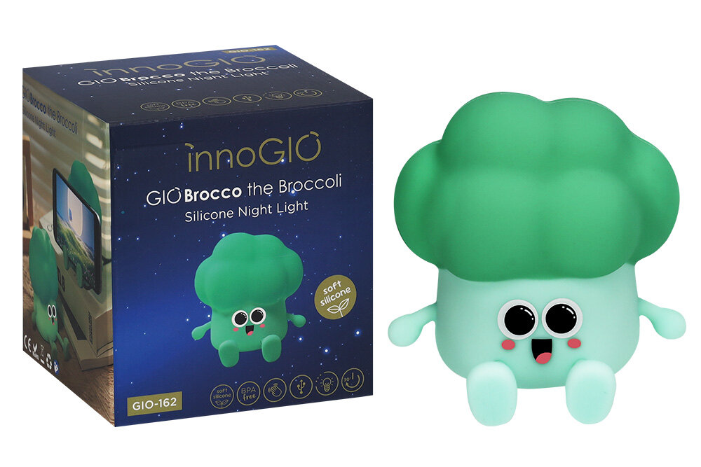 Lampka nocna INNOGIO GIO-162 Brokuł Nogi brokuła Podstawka na telefon