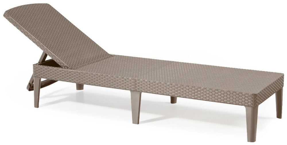Leżak ALLIBERT Jaipur 235163 Cappuccino strefa relaksu leżak w cappuccino kolorze