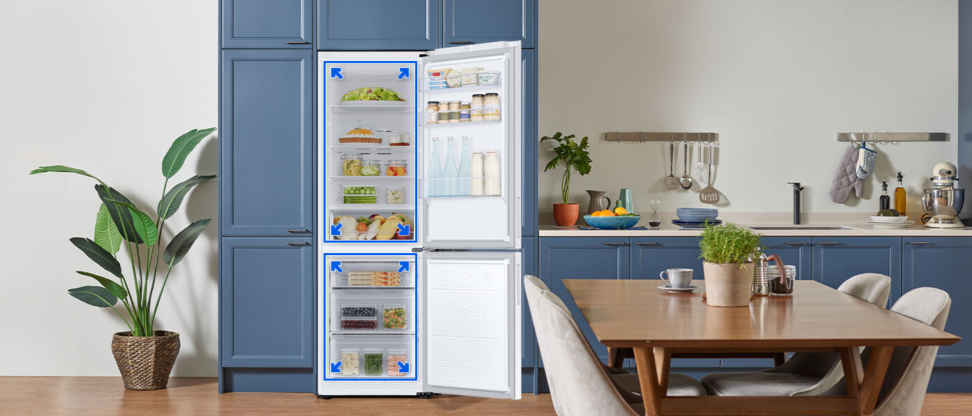 Więcej miejsca - Media Expert - Samsung RB33B610EWW Więcej miejsca - Media Expert - lodówka Samsung RB33B610EWW