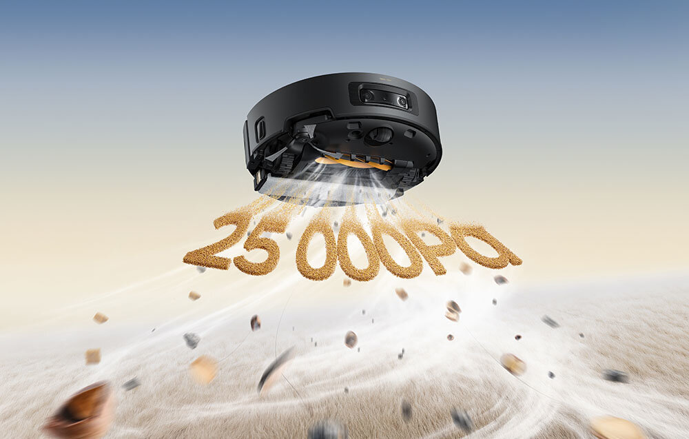 Robot sprzątający DREAME Aqua 10 Ultra Track Complete Czarny Siła, która odkurzy wszystko Technologia Vormax™  siła ssania usuwa każdy rodzaj zabrudzeń aż po włosy i sierść niski poziom hałasu