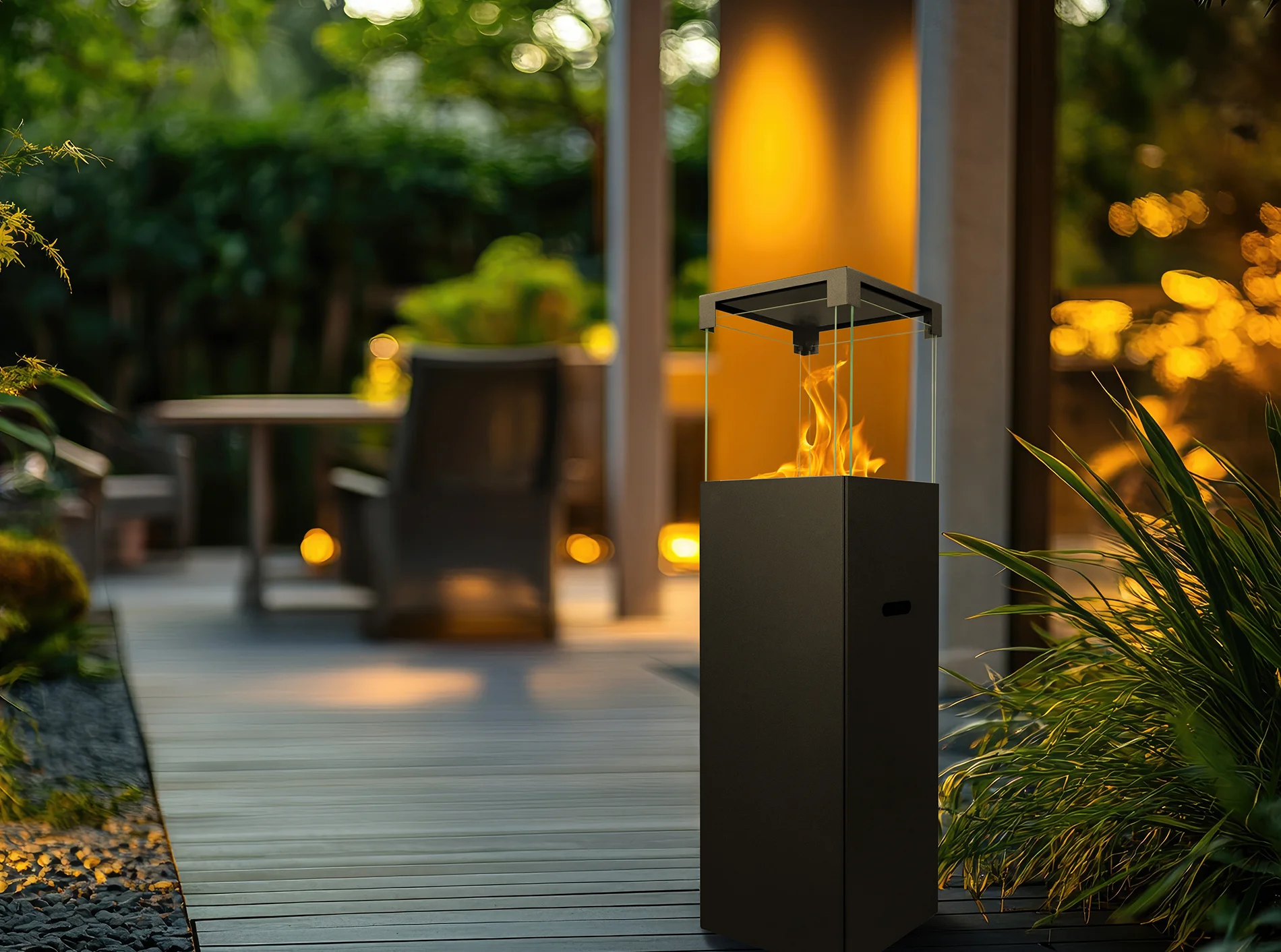 Biokominek wolnostojący PATIO czarny mat