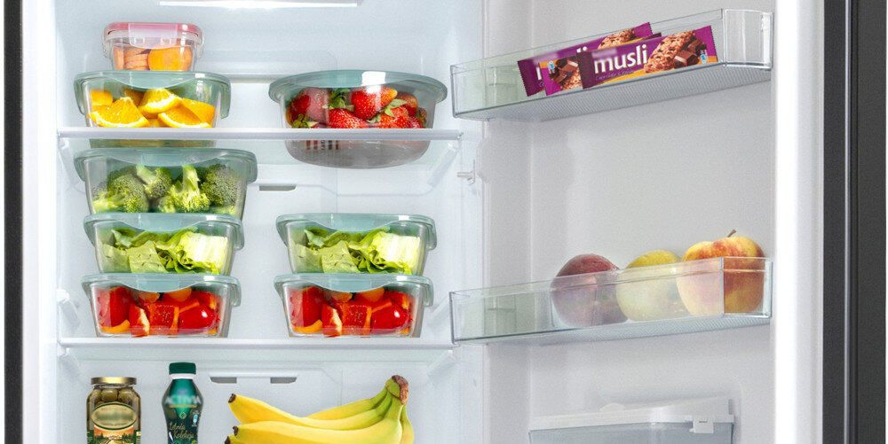 LODÓWKA BERG CZW180NBM22 szklen półki widoczność przechowywanie